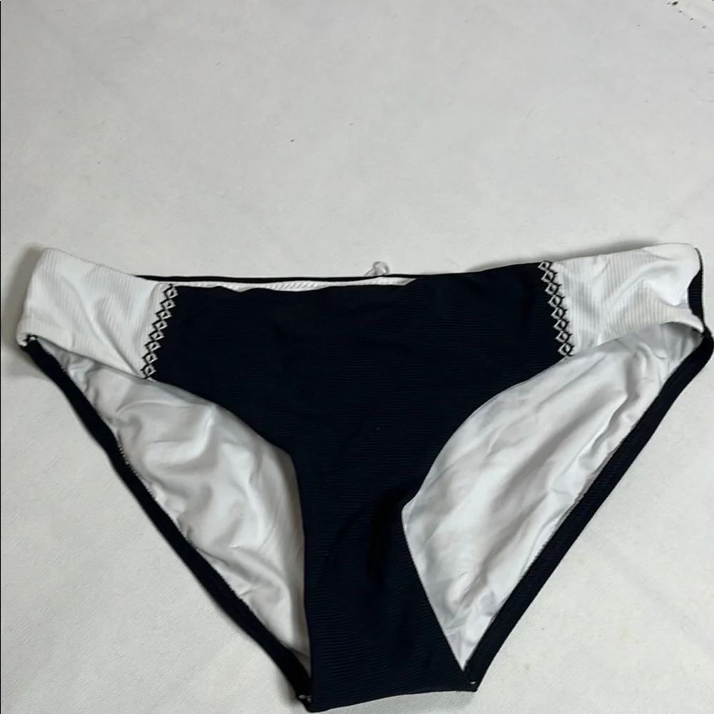 Sea Level Valentina Bikini Bottom Women's Size 8 Black and White Block Party NWT